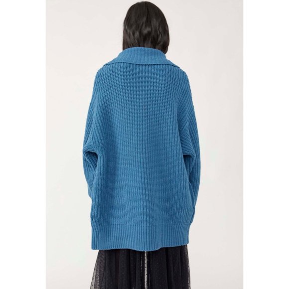 🎉LAST CHANCE🎉 NWT Free People Swim Too Deep Cardi / Peacock Plume - Picture 3 of 6